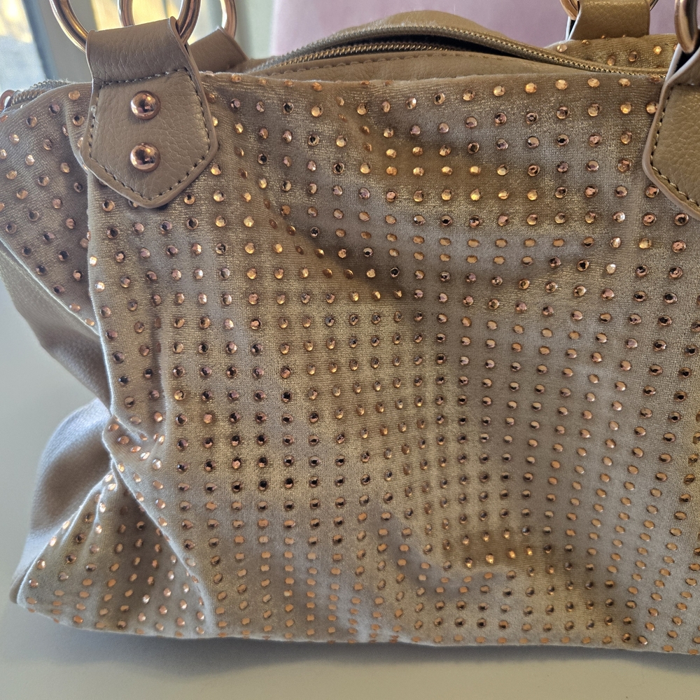 Betsey Johnson Tan Studded Women's Bag - Picture 3 of 8